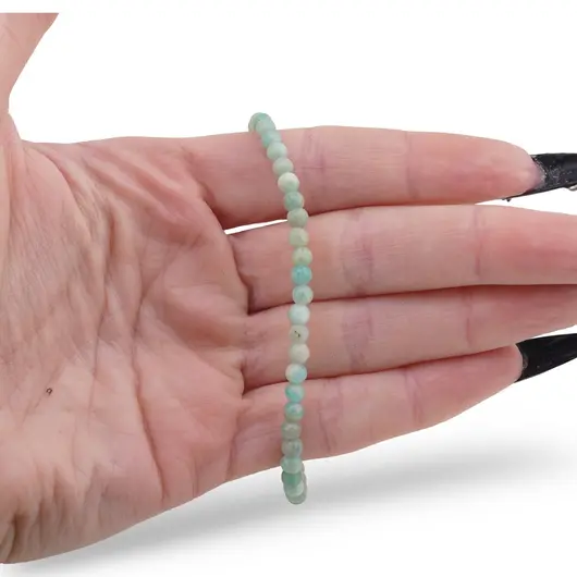 Bratara Amazonit sfere 4mm, imagine 3