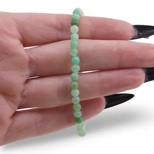 Bratara Crisopraz sfere 4mm, imagine 3