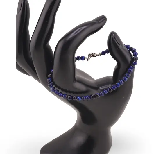 Bratara Ochi de tigru albastru sfere 4mm, imagine 2