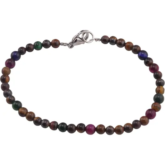 Bratara Ochi de tigru multicolor sfere 4mm