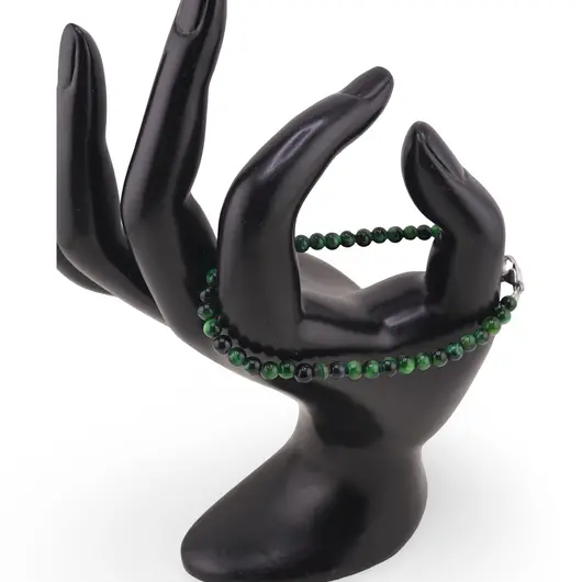 Bratara Ochi de tigru verde sfere 4mm, imagine 2