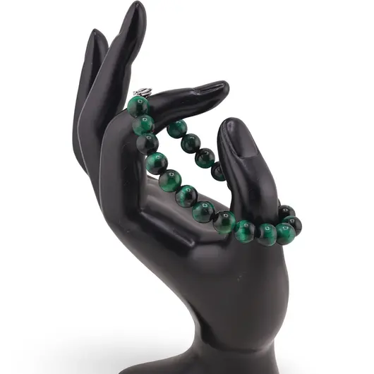 Bratara Ochi de tigru verde sfere 8mm, imagine 2