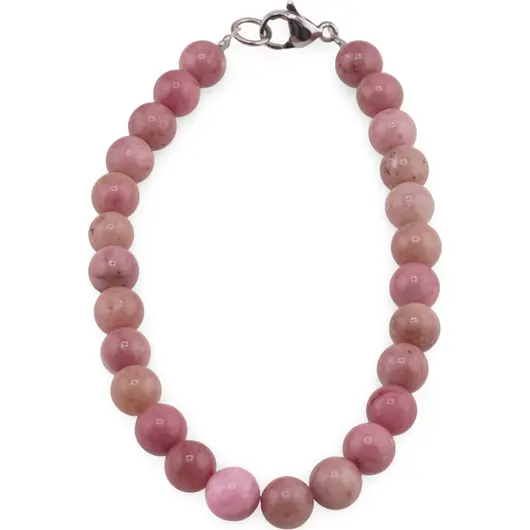 Bratara Rodonit roz sfere 6mm
