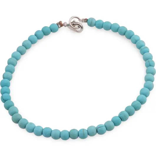 Bratara Turcoaz mat sfere 4mm