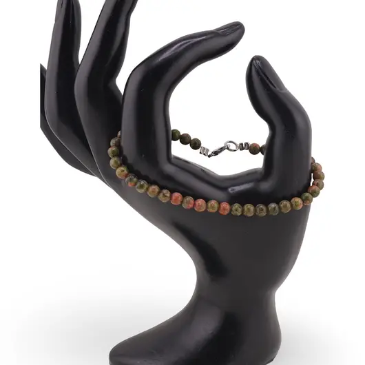 Bratara Unakit sfere 4mm, imagine 2