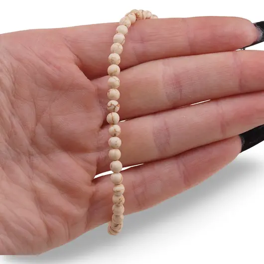 Colier Magnezit sfere 4mm, imagine 3