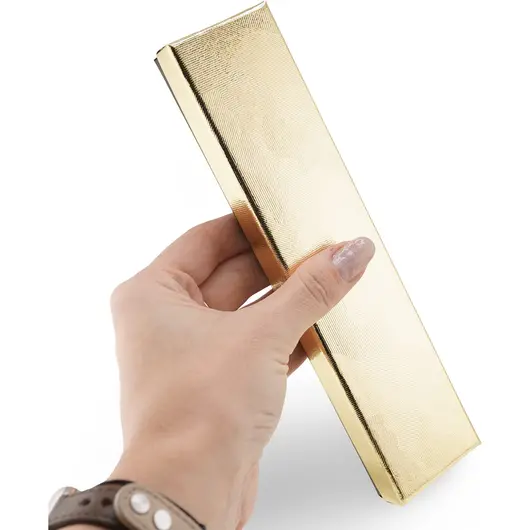 Cutie pentru cadou dreptunghiulara aurie, 20,5x4,5cm, imagine 6