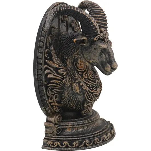 Decoratiune gravata zodia Capricorn cu accente aurii, 13,5cm, imagine 2