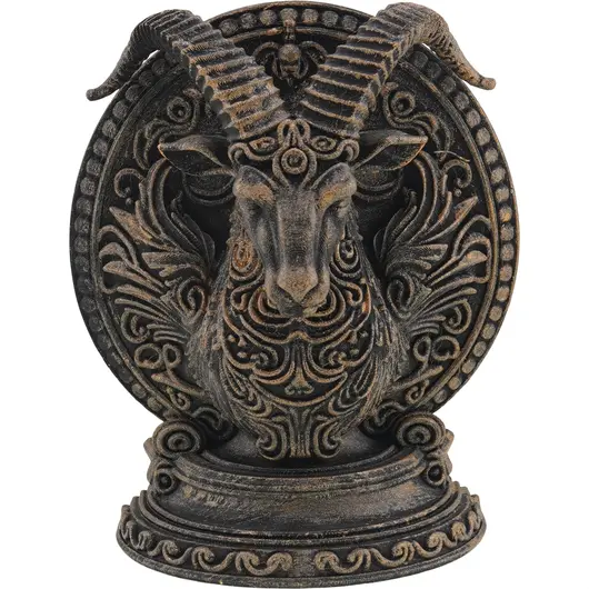 Decoratiune gravata zodia Capricorn cu accente aurii, 13,5cm