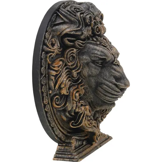 Decoratiune gravata zodia Leu cu accente aurii, 13,5cm, imagine 2