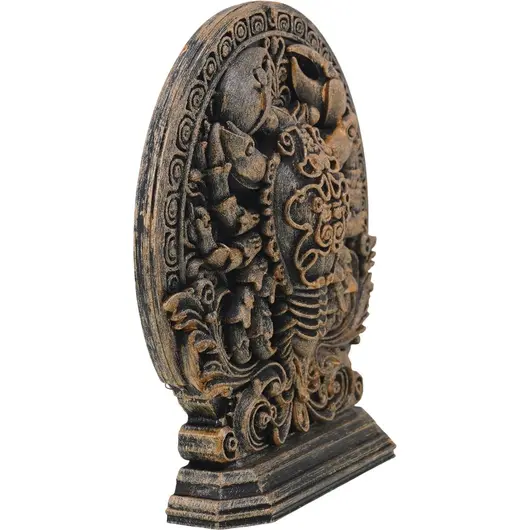 Decoratiune gravata zodia Rac cu accente aurii, 13,5cm, imagine 2