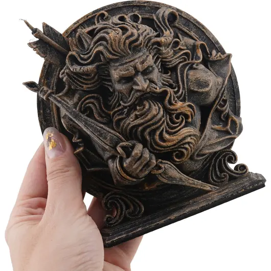 Decoratiune gravata zodia Sagetator cu accente aurii, 13cm, imagine 4