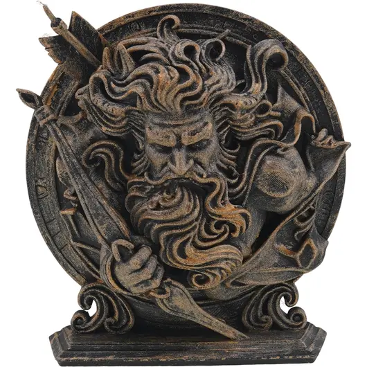 Decoratiune gravata zodia Sagetator cu accente aurii, 13cm