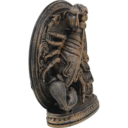 Decoratiune gravata zodia Scorpion cu accente aurii, 13,5cm, imagine 2