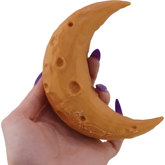 Decoratiune Luna, model texturat cu cratere - 11,5cm, imagine 3