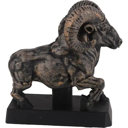 Decoratiune / Statueta pentru zodia Berbec antichizata manual - 11,5cm