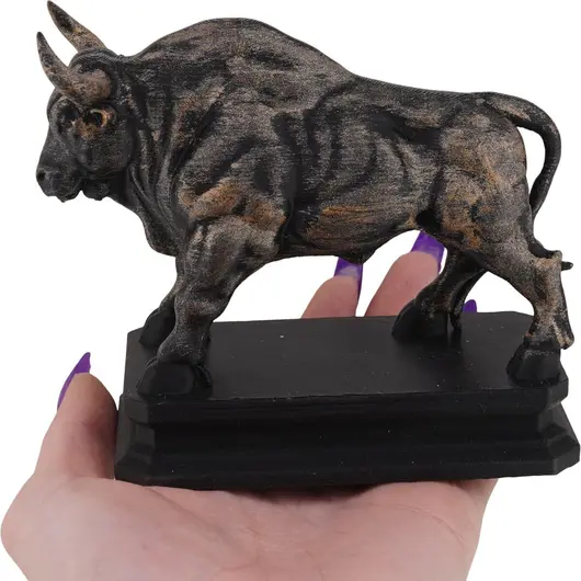 Decoratiune / Statueta pentru zodia Taur antichizata manual - 9,5cm, imagine 3