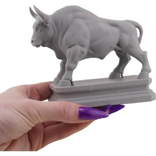 Decoratiune / Statueta pentru zodia Taur, gri - 9,5cm, imagine 3