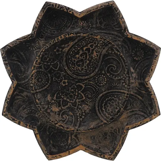 Decoratiune / Suport pentru cristale, model floare de lotus antichizata manual - 21cm