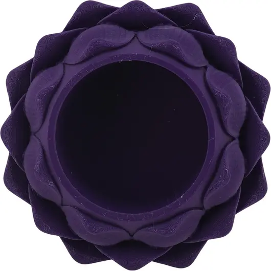 Decoratiune / Suport pentru cristale, model floare de lotus, mov - 4,5cm, imagine 2