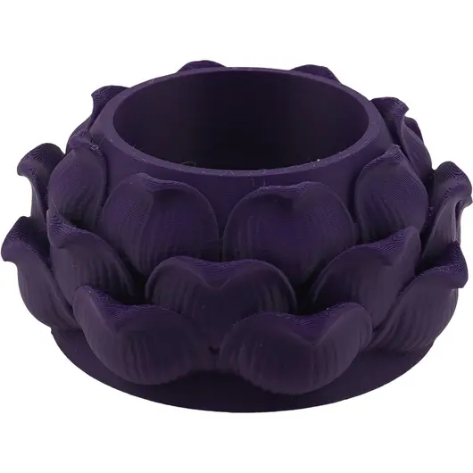 Decoratiune / Suport pentru cristale, model floare de lotus, mov - 4,5cm
