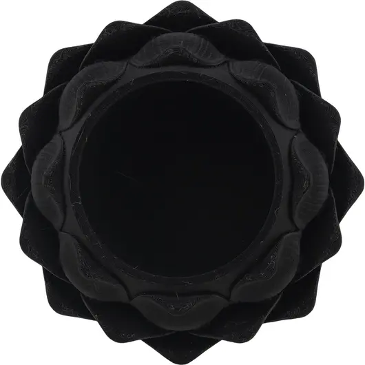 Decoratiune / Suport pentru cristale, model floare de lotus, negru - 4,5cm, imagine 2