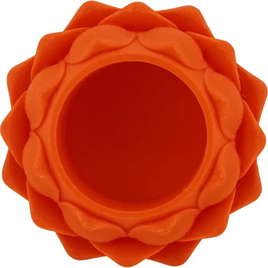 Decoratiune / Suport pentru cristale, model floare de lotus, portocaliu - 4,5cm, imagine 2