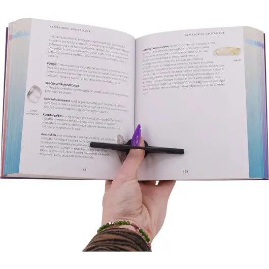 Suport de carte pentru mentinerea deschisa a paginilor, negru - 10cm, imagine 2