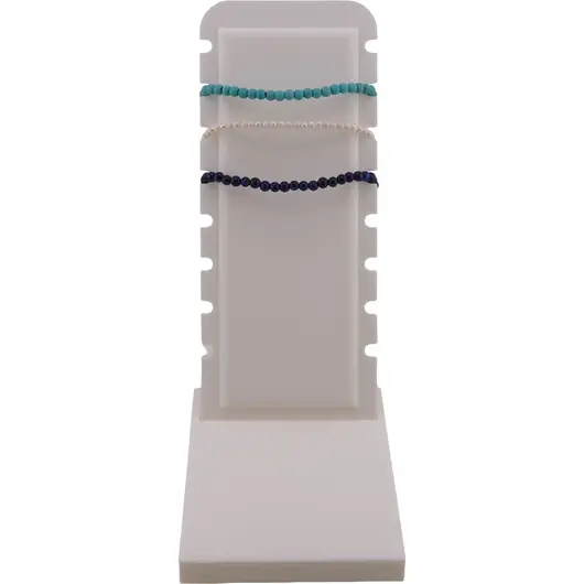 Suport pentru bijuterii cu opt spatii pentru bratara / colier - alb, imagine 2