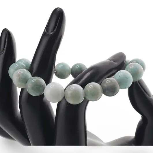 Bratara Amazonit de Rusia sfere 10mm, imagine 2