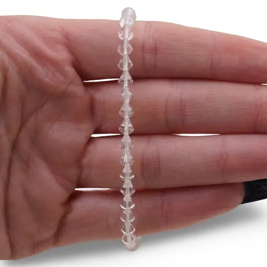 Bratara Cristal de stanca romb fatetat 4mm si argint 925, imagine 3