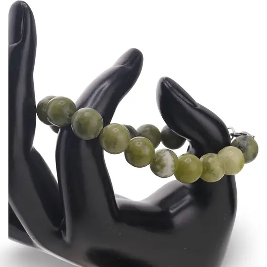 Bratara Jad nefrit sfere 10mm, imagine 2