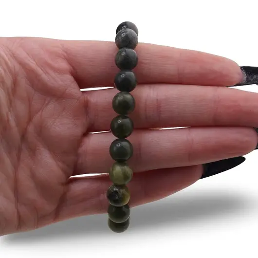 Bratara Jad nefrit sfere 8mm, imagine 3