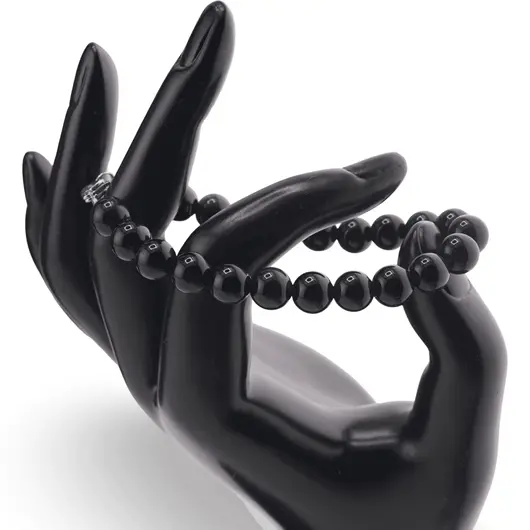 Bratara Obsidian auriu sfere 8mm, imagine 2