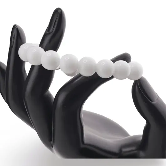 Bratara Onix alb sfere 10mm, imagine 2