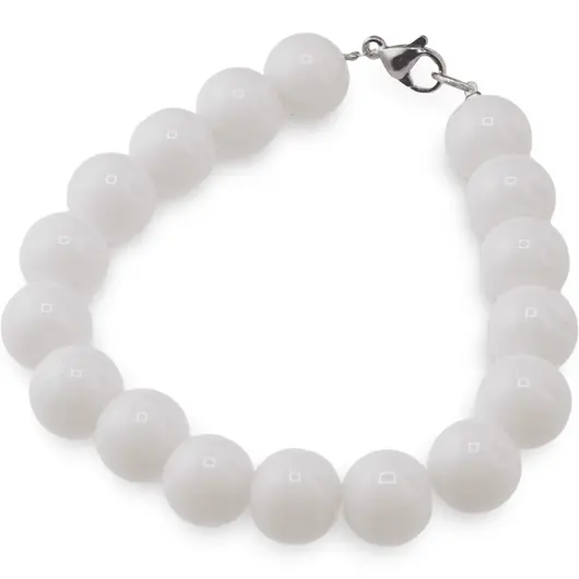 Bratara Onix alb sfere 10mm