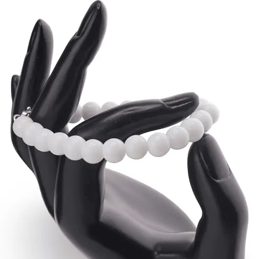 Bratara Onix alb sfere 8mm, imagine 2