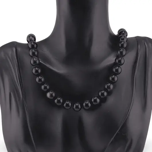 Colier Obsidian auriu sfere 10mm, imagine 2