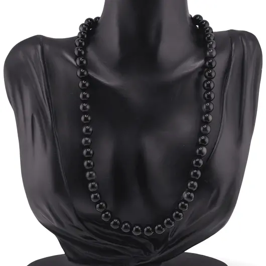 Colier Obsidian auriu sfere 8mm, imagine 2