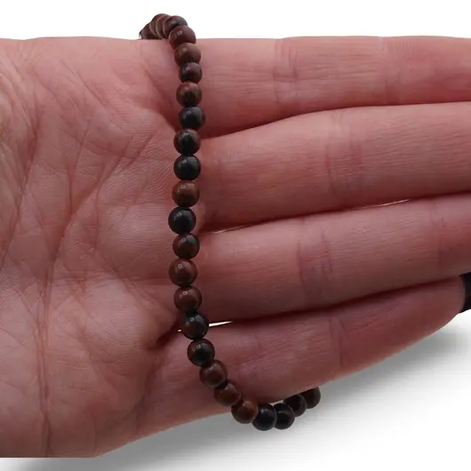 Colier Obsidian mahon sfere 4mm, imagine 3