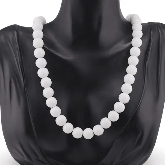 Colier Onix alb sfere 10mm, imagine 2