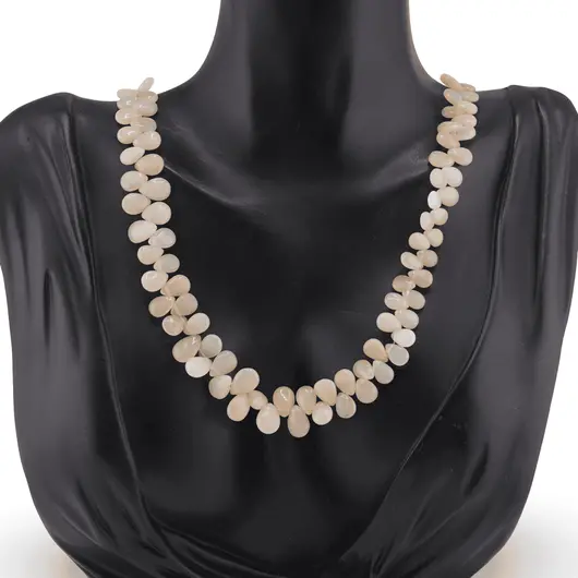 Colier Opal de foc briolete 7-8mm si argint 925, imagine 2