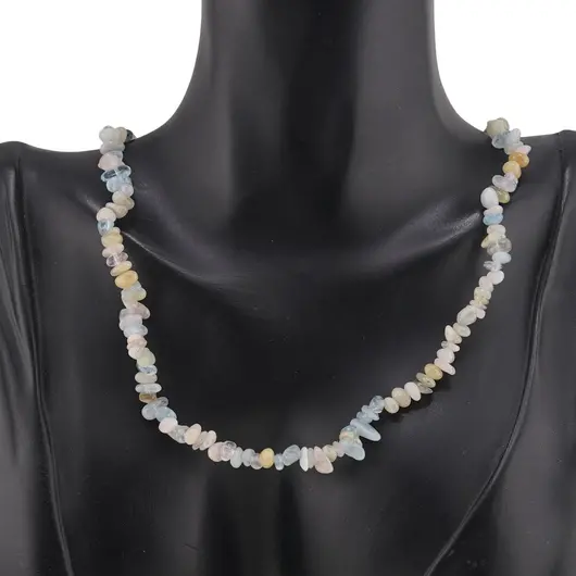 Colier pietre neuniforme Berile, 6-8mm, imagine 3