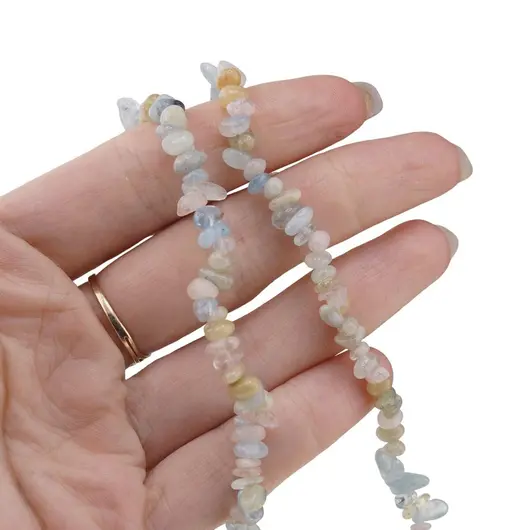 Colier pietre neuniforme Berile, 6-8mm, imagine 4