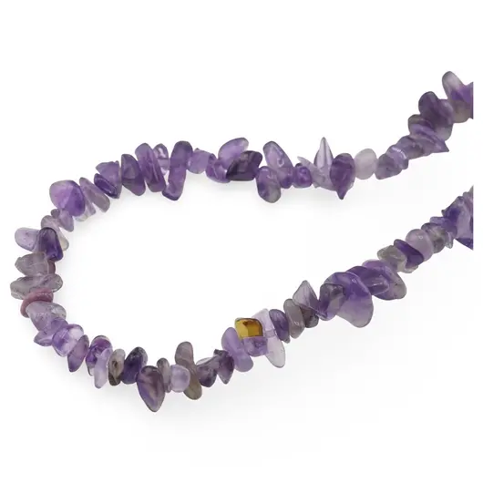 Colier pietre neuniforme Ametist, 6-8mm, imagine 2