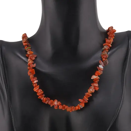 Colier pietre neuniforme Carneol, 6-8mm, imagine 3