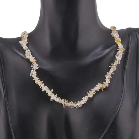 Colier pietre neuniforme Citrin, 6-8mm, imagine 3