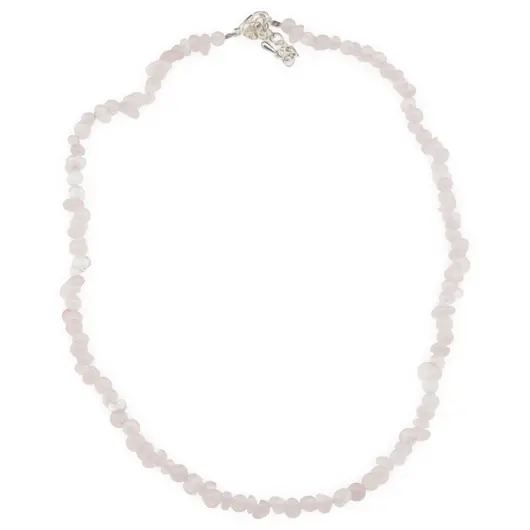 Colier pietre neuniforme Cuart roz, 6-8mm