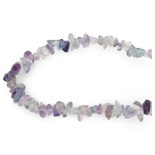 Colier pietre neuniforme Fluorit, 6-8mm, imagine 2