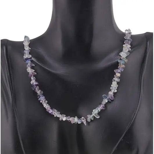 Colier pietre neuniforme Fluorit, 6-8mm, imagine 3